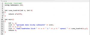 Temat C4. Stosowanie funkcji w językach C++ i Python – Informatyka ...