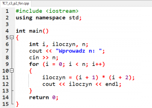 Stosowanie instrukcji iteracyjnych w językach C++ i Python ...